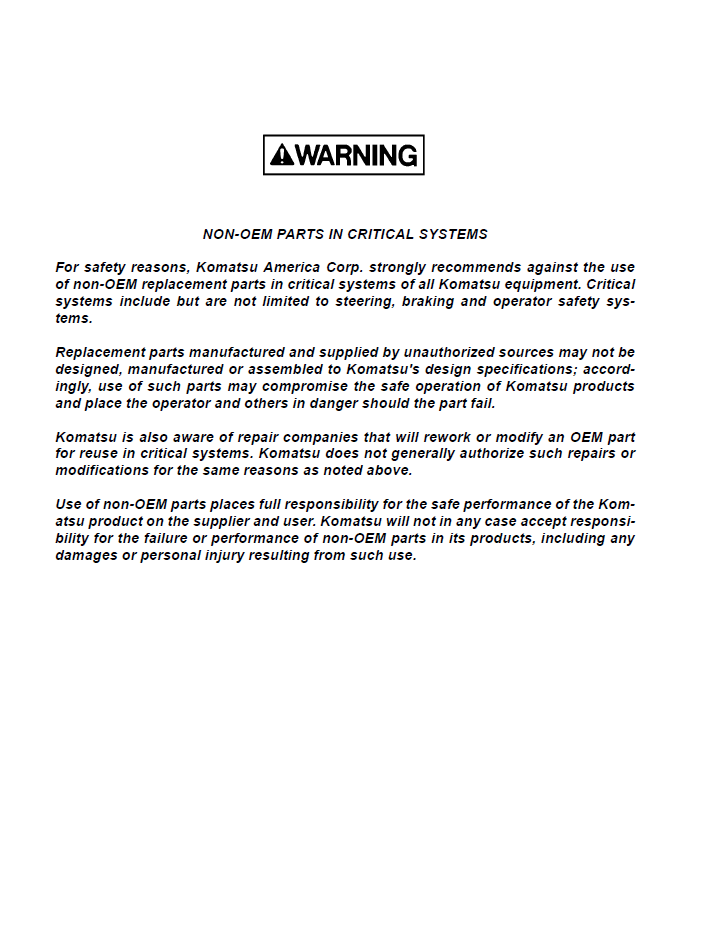 Komatsu 930E-4 Operation & Maintenance Manual CEAM024302