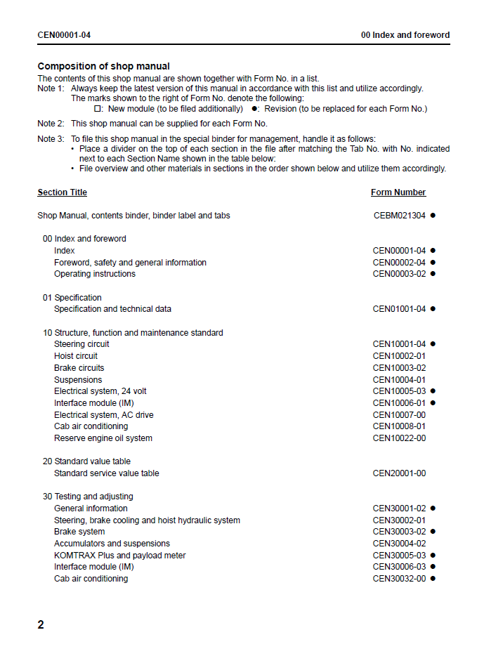 Komatsu 960E-1 Dump Truck Workshop Manual (Publication CEBM021304)
