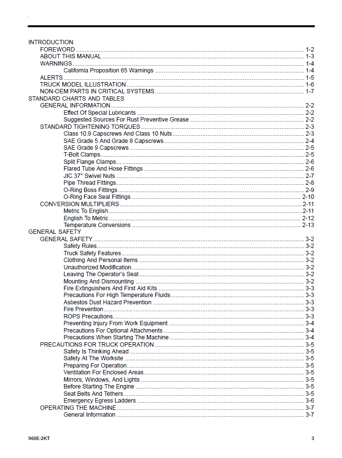 Komatsu 960E-2KT Maintenance Manual CEAM028202 PDF