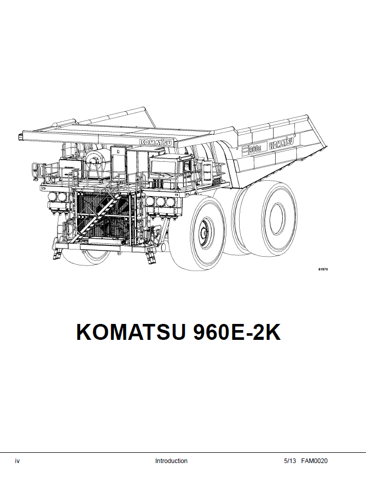 Komatsu 960E-2K Mining Truck Field Assembly Manual CEAW006502