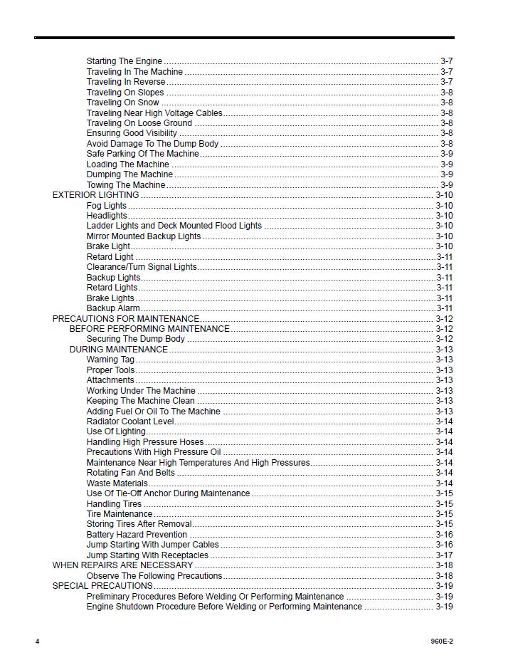 Komatsu 960E-2 Operation & Maintenance Manual CEAM026102