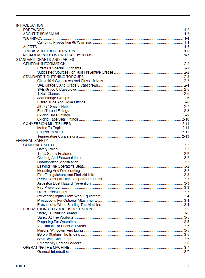 Komatsu 980E-4 Dump Truck Manual CEAM030103 PDF