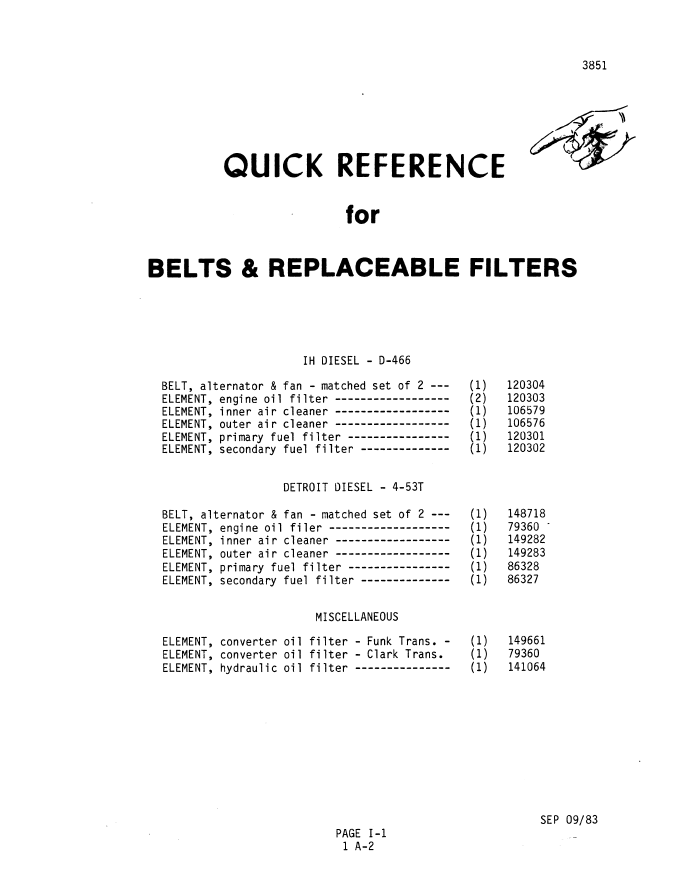 Komatsu A500 Motor Garden Parts Manual 3851R2
