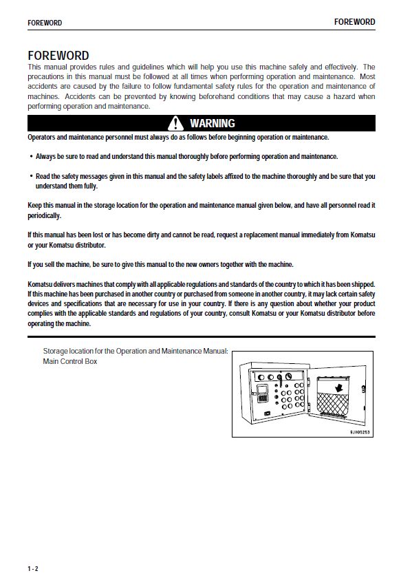 Komatsu BR380JG-1 Mobile Crusher O&M Manual TEN00006-03 PDF