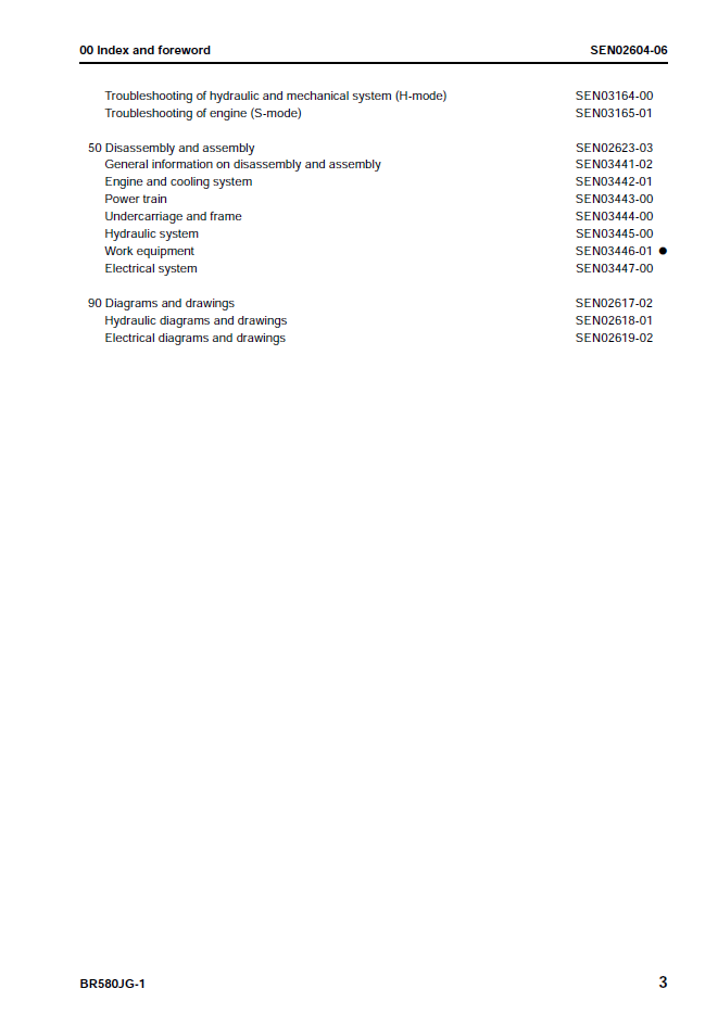 Komatsu BR580JG-1 Mobile Crusher Repair Manual SEN02602-06