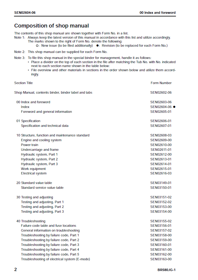 Komatsu BR580JG-1 Mobile Crusher Service Manual SEN02602-06