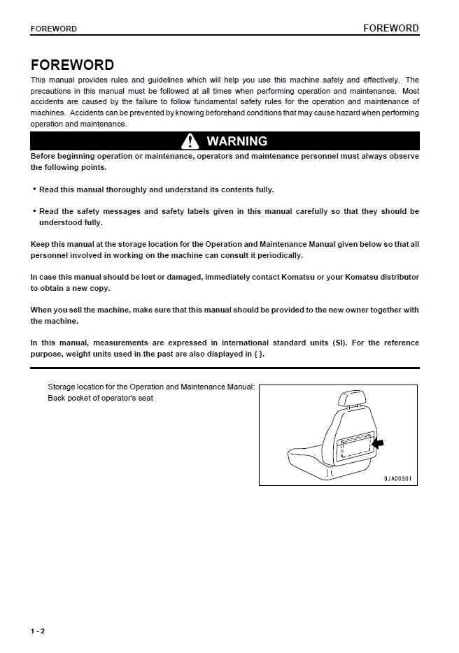 Komatsu CD110R-1 Crawler Carrier Maintenance Guide (SEAM039000T)
