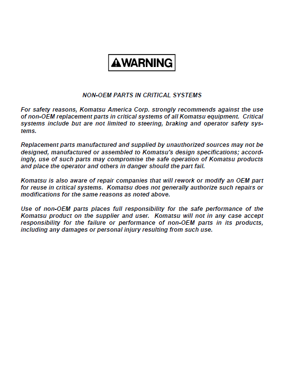 Komatsu CEBD010401 930E-2 Dump Truck Service Manual