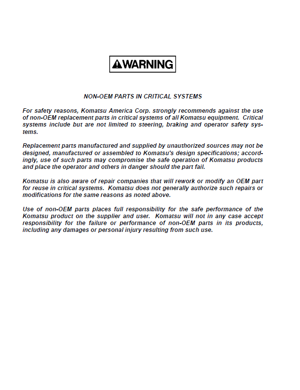 Komatsu CEBD010501 830E Dump Truck Service Manual