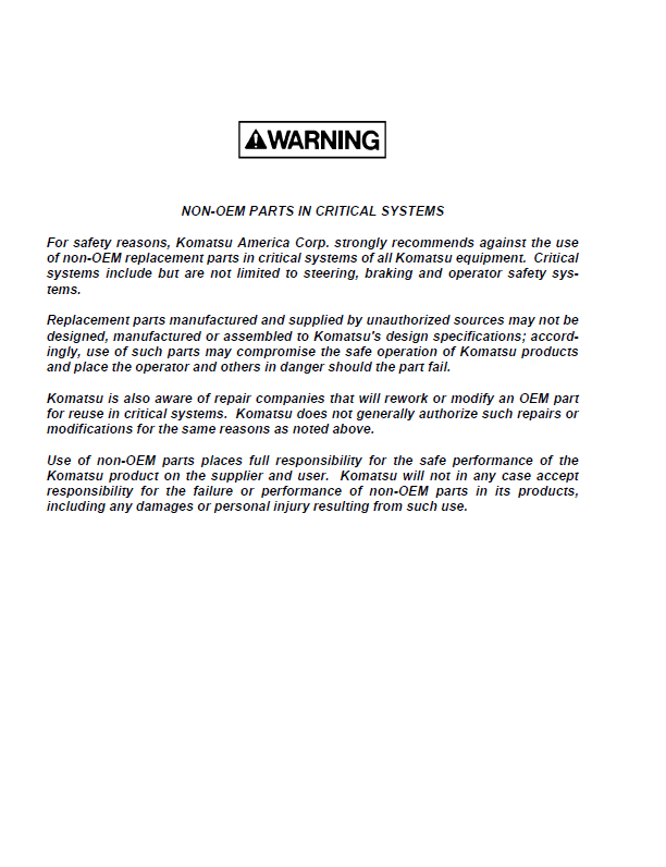 Komatsu CEBD011901 930E-2 Dump Truck Service Manual