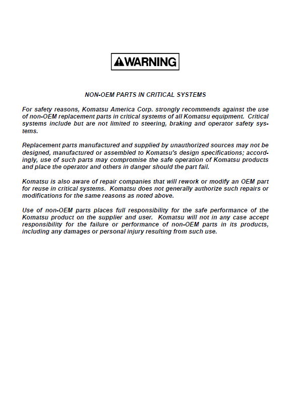 Komatsu CEBD012401 930E-2 Dump Truck Service Manual