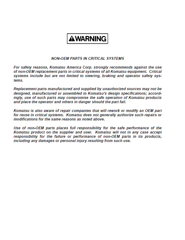 Komatsu CEBD013301 930E-3 Dump Truck Service Manual