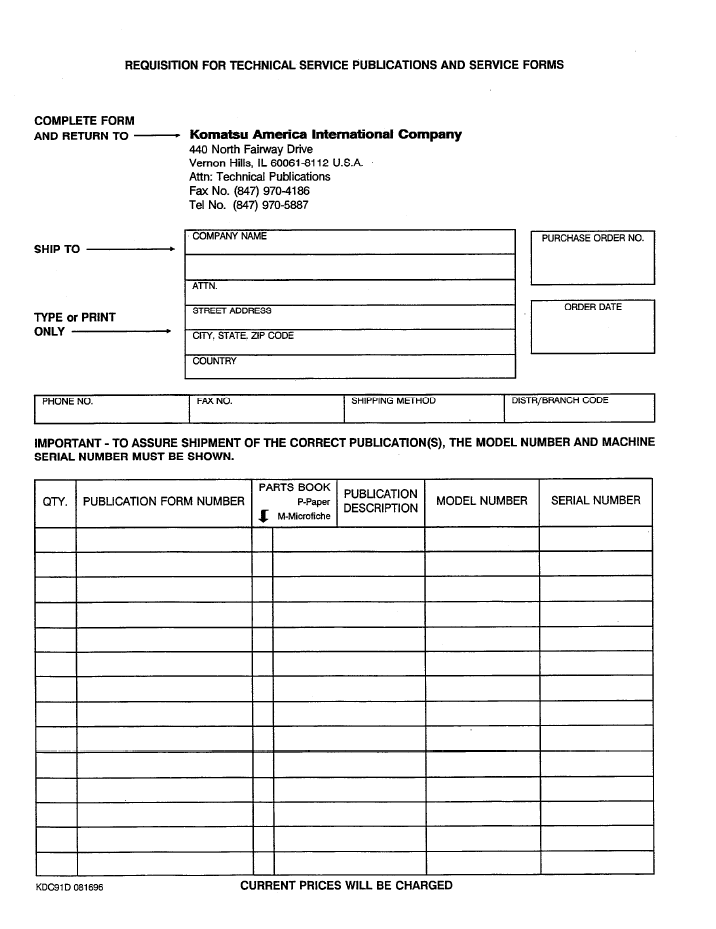 Komatsu CEBDW17020 WA180-1LC Service and Repair Manual