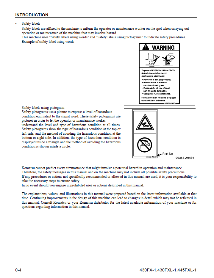 Komatsu Crawler Feller Buncher Harvester Manual CEAM023702 PDF