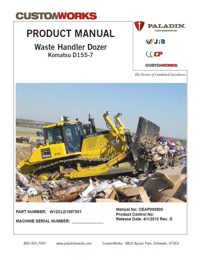 Komatsu D155-7 Waste Handler Dozer Product CEAP000800