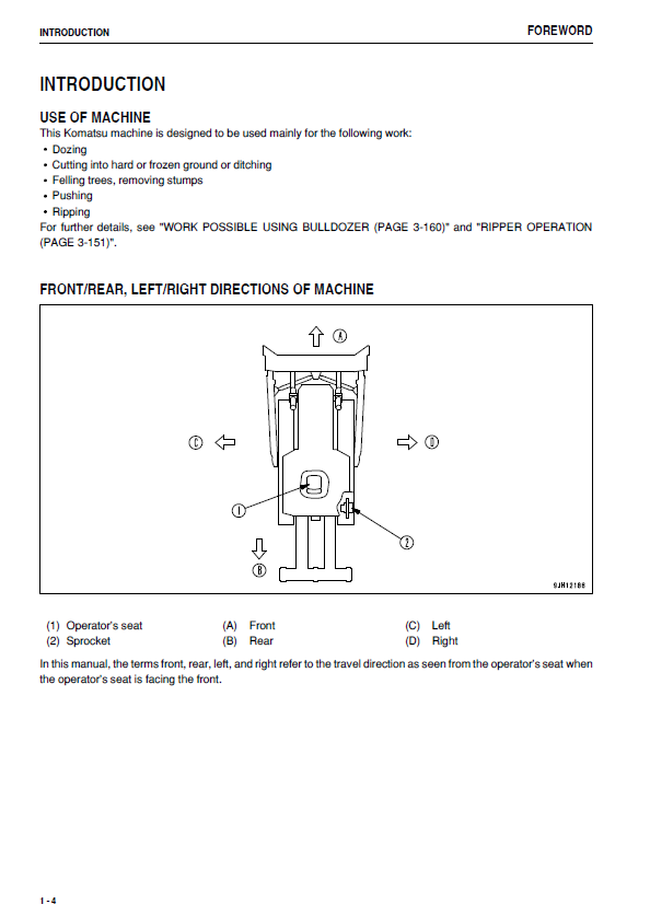 Komatsu D155AX-6 Crawler Dozer Operation & Repair Manual