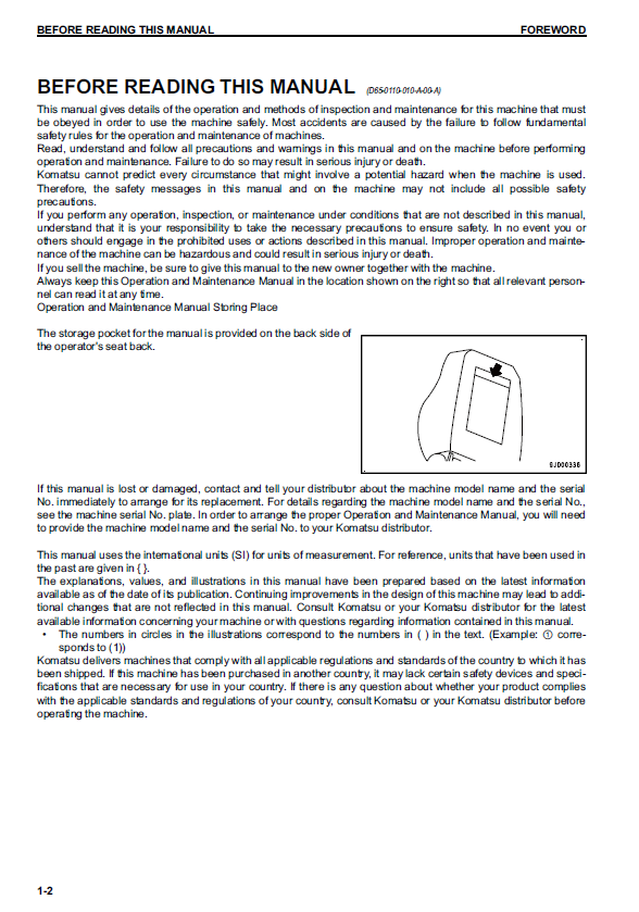 Komatsu D155AX-7 Operator Manual PDF – Operation and Maintenance Guide