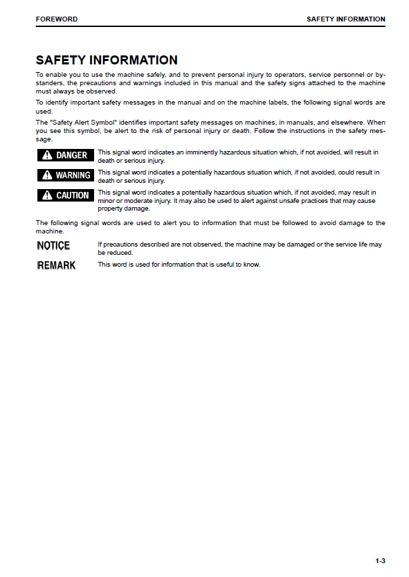 Komatsu D155AX-8 Dozer Service, Maintenance & Safety Manual (PDF)