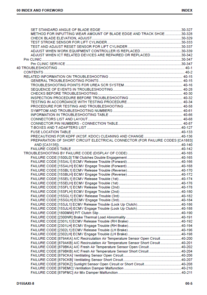 Komatsu D155AXi-8 Maintenance Shop Manual SEN06521-02 PDF