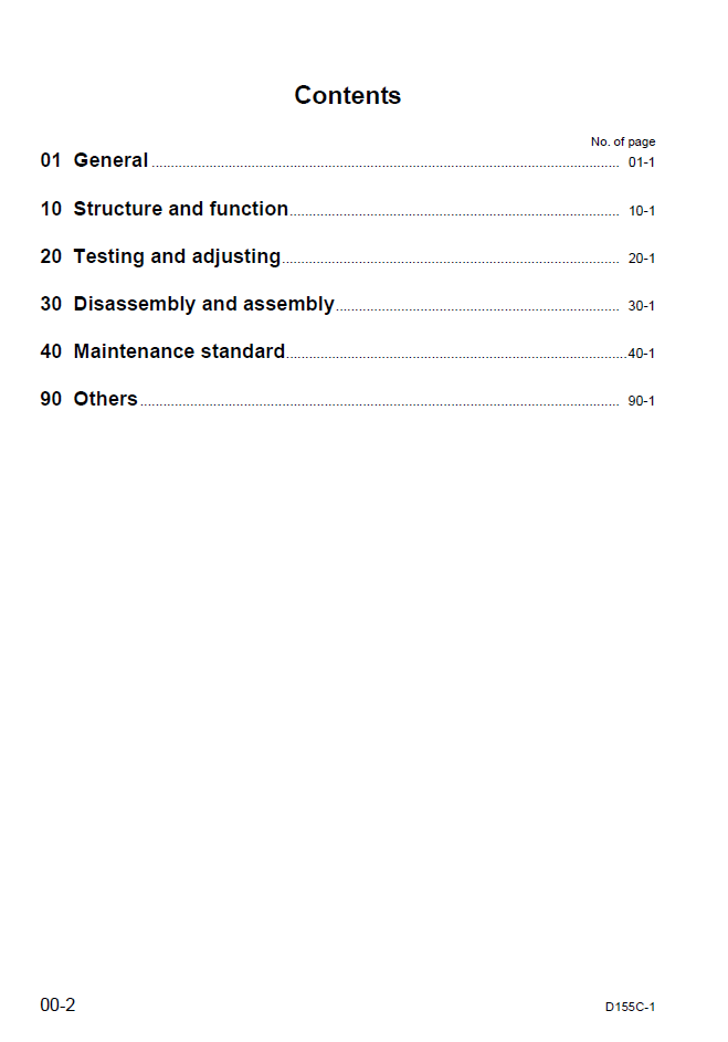 Komatsu D155C-1 Engine Shop Manual PDF SEBM032300