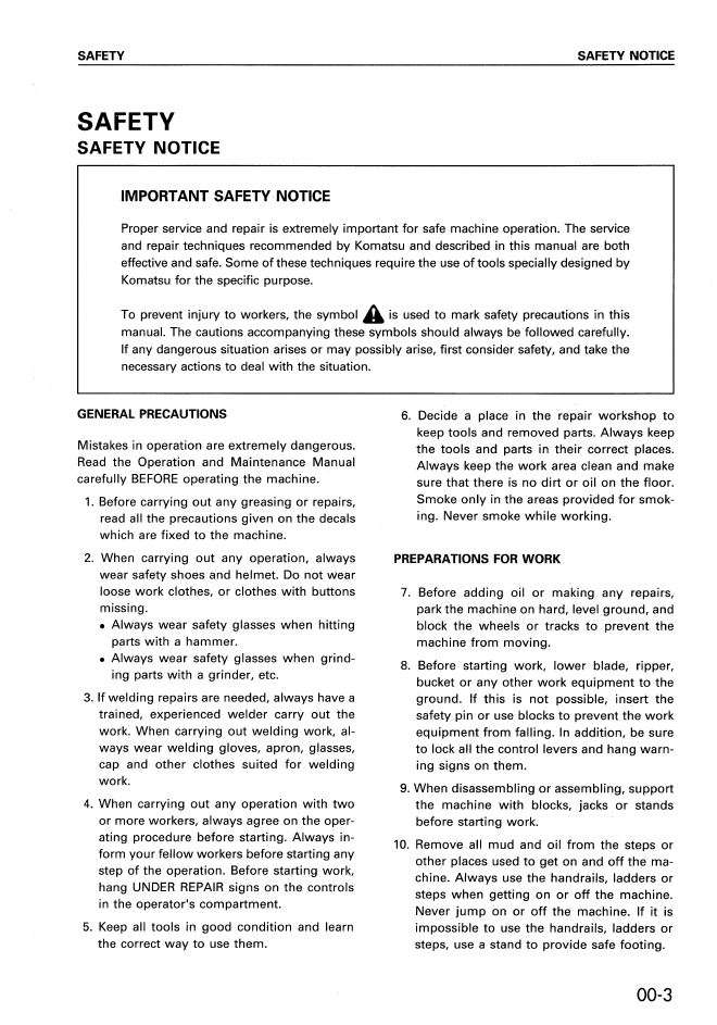 Komatsu D375A-2 Engine Workshop Manual PDF – SEBM01970207