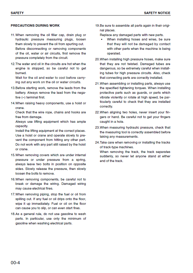 Komatsu D375A-5 Bulldozer Service Shop Manual (Pub. No. SEBD028900)