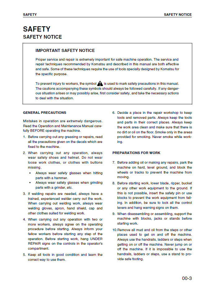 Komatsu D375A-5 Crawler Dozer Maintenance & Shop Technical Manual SEBD028900 PDF