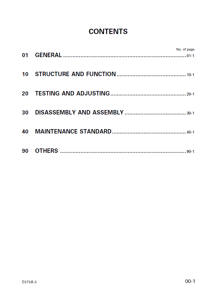 Komatsu D375A-5 Engine Repair Manual PDF – SEBM035200