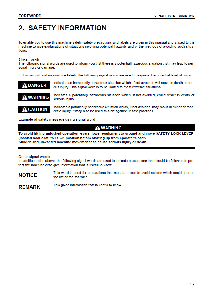 Komatsu D375A-5 Radio Control Dozer Operation & Maintenance PDF Manual | SEAD048900