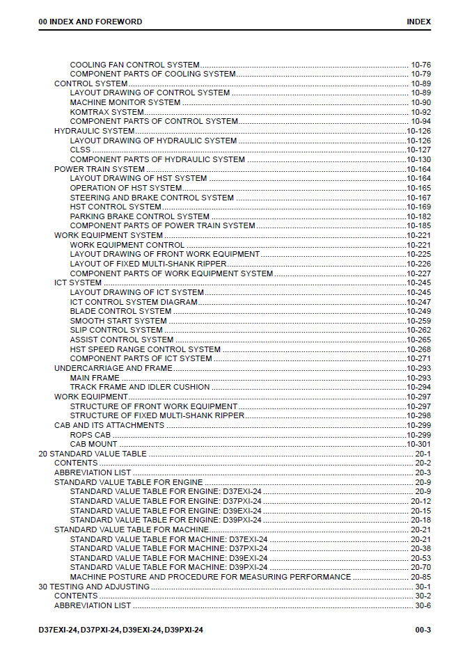 Komatsu D37EXi-24 D37PXi-24 D39EXi-24 D39PXi-24 Service Manual