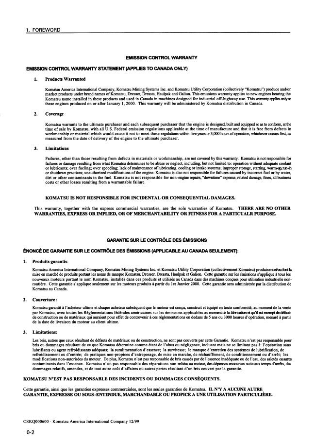 Komatsu D475A-3 Bulldozer Maintenance Manual (Publication SEAM025103T)