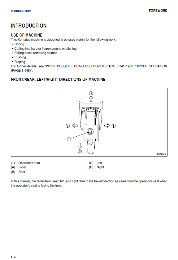 Komatsu D475A-5E0 Bulldozer Maintenance & Operating Instructions