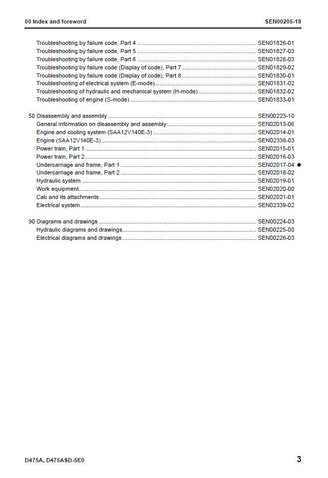 Komatsu D475A-5EO D475ASD-5EO Repair Manual SEN00203-18 PDF