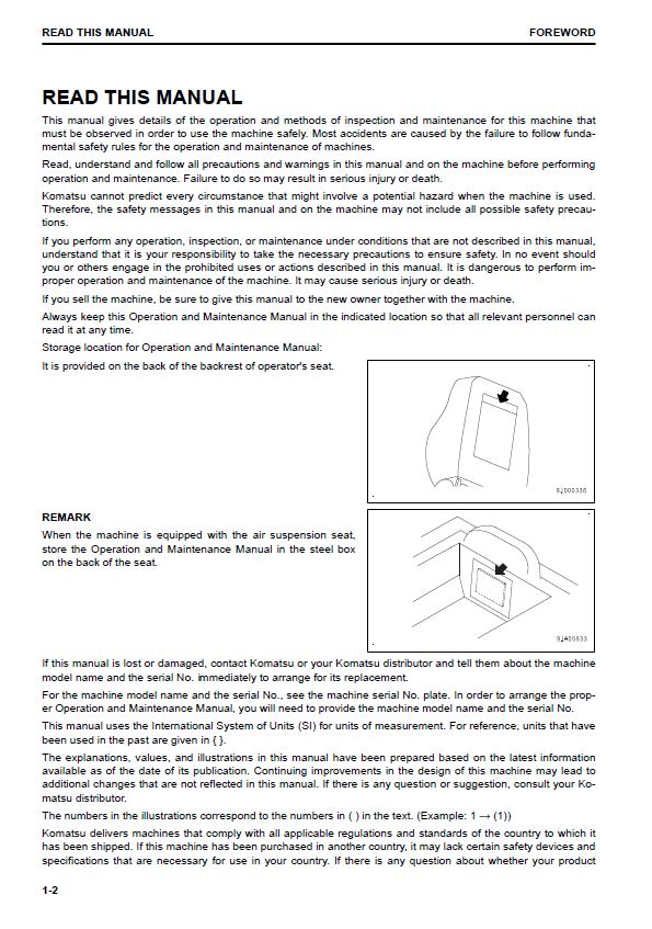 Komatsu D51EX-24, D51PX-24 Bulldozer Operator Manual PDF Download