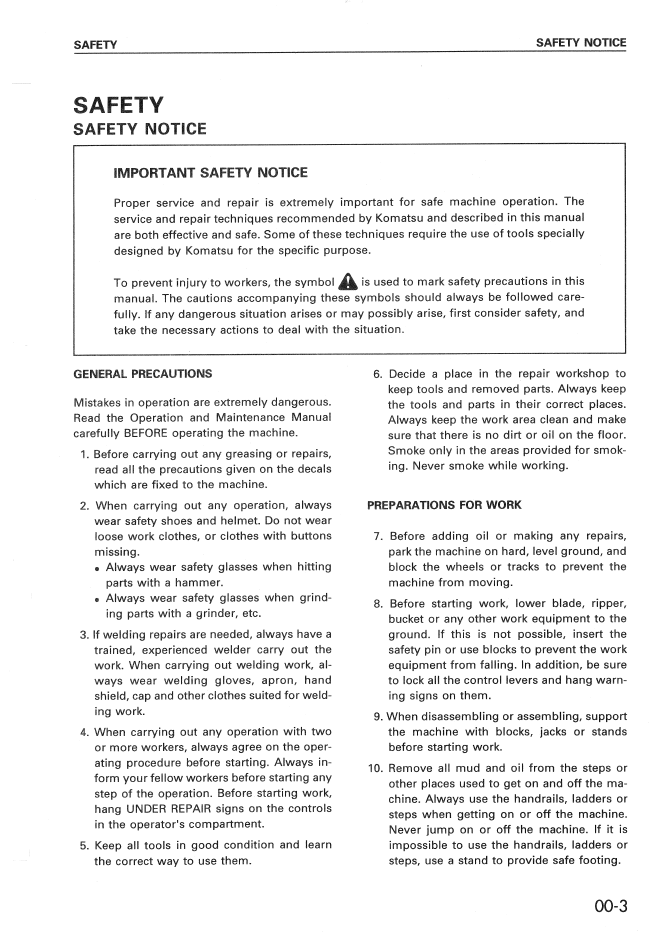 Komatsu D575A-2 Bulldozer Maintenance & Shop Technical Manual SEBD015600 PDF