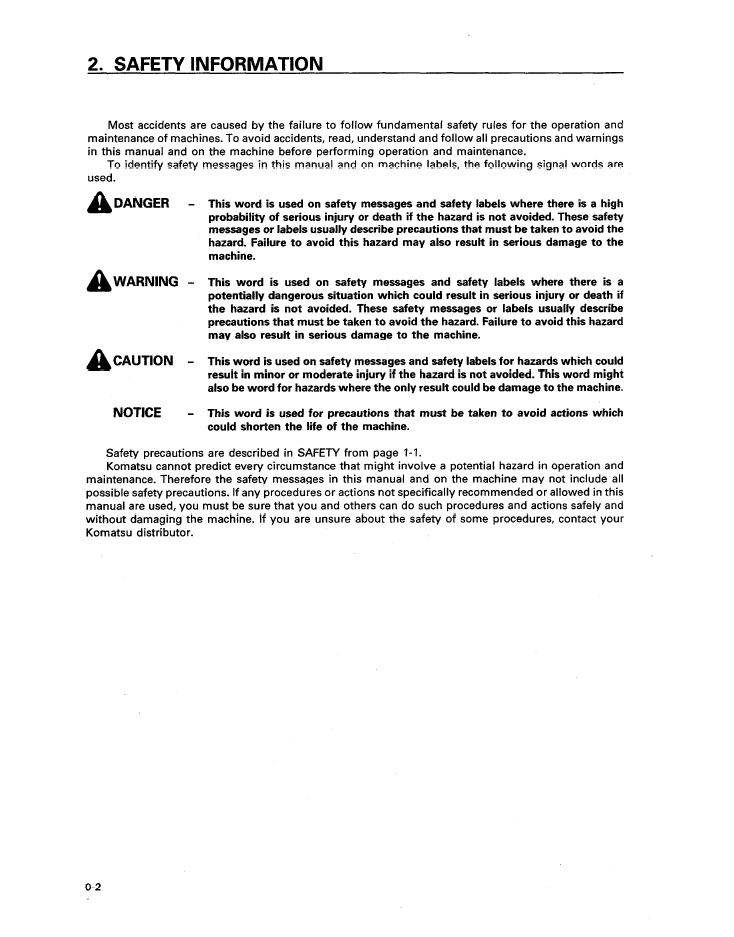 Komatsu D575A-2 Super Dozer Operator Manual & Maintenance PDF - SEAD007901