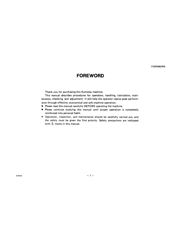 Komatsu D57S-1 Dozer Shovel Maintenance Manual SEAM135A01