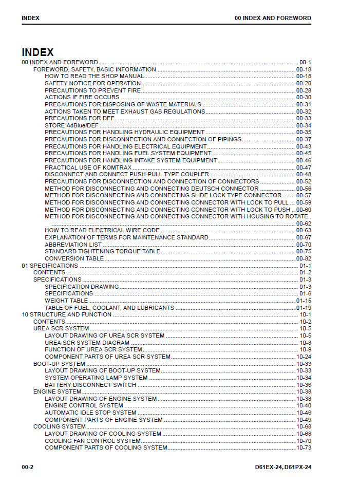 Komatsu D61EX-24 D61PX-24 Service Manual SEN06577-02