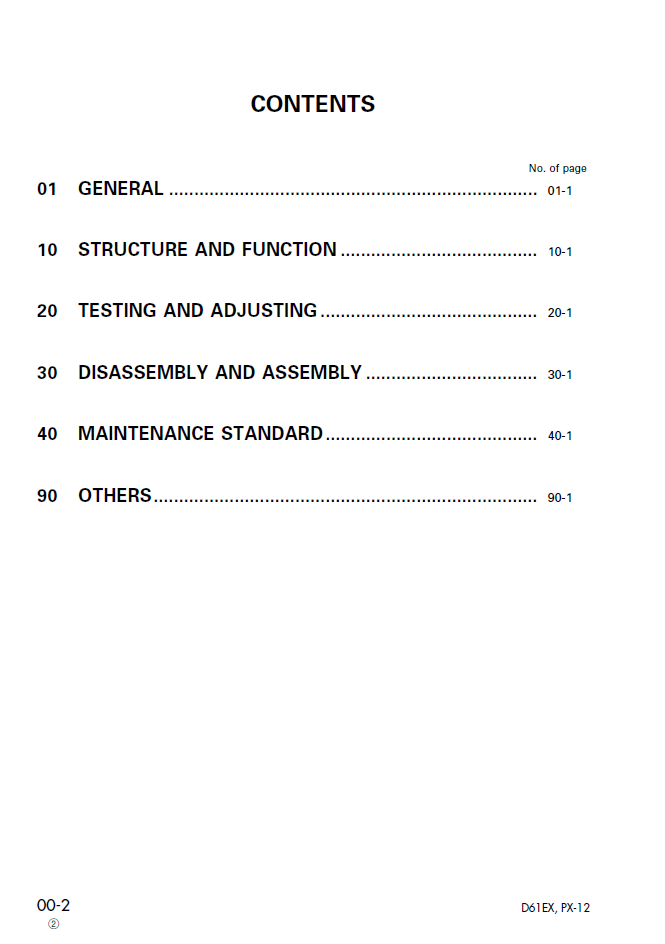 Komatsu D61EX Engine Repair Manual SEBM018906_D61EX_PX12_0502