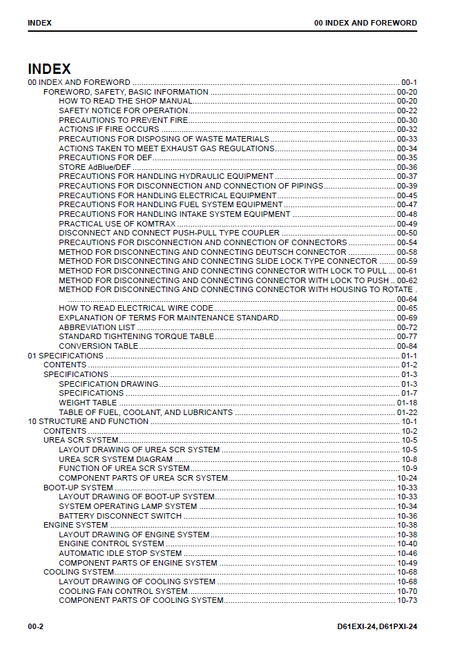Komatsu D61EXi-24 D61PXi-24 Service Manual SEN06578-00