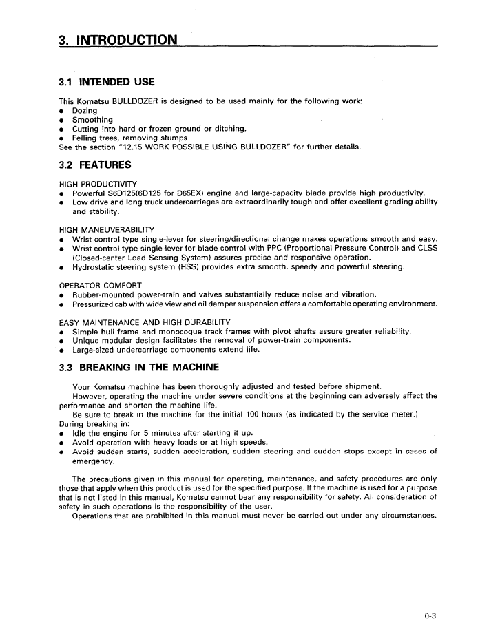 Komatsu D65EX-12 D65PX-12 Dozer Operation Manual (SEAD007204)