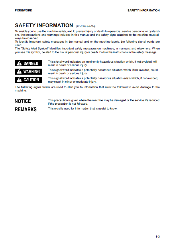 Komatsu D65EX-17 Series Bulldozer Operation and Maintenance Guide PDF