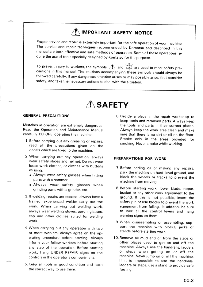 Komatsu D66S-1 Shovel Service Manual SEBM0142A10