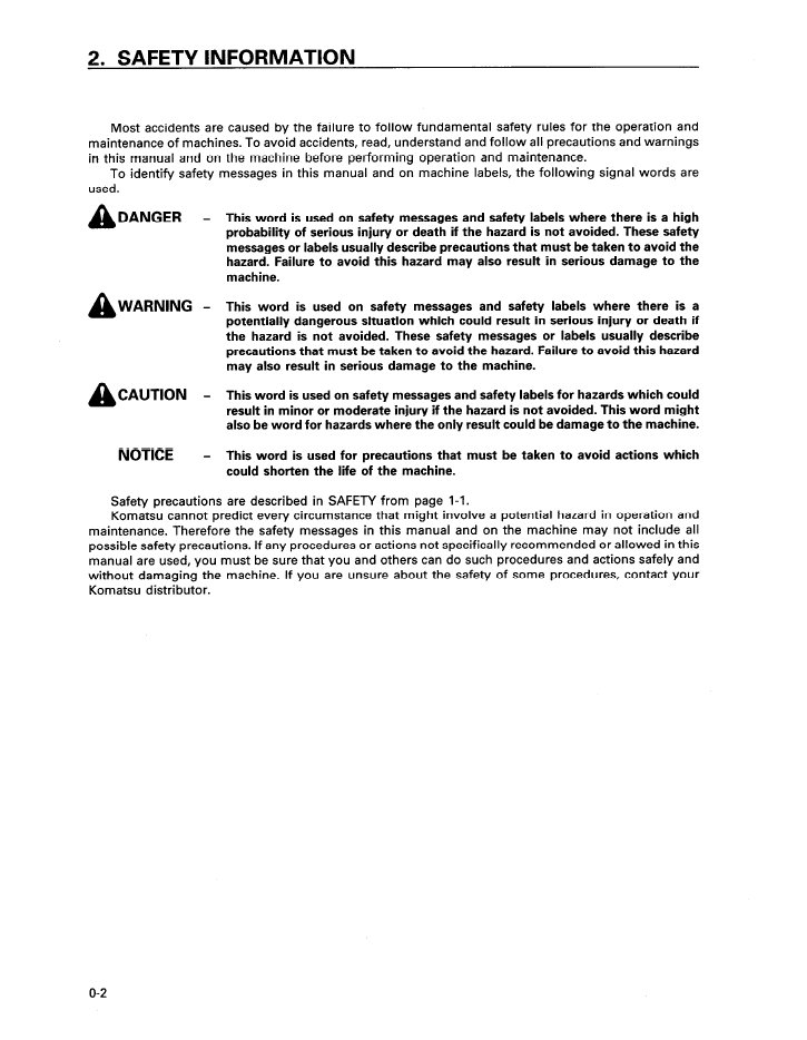Komatsu D85A-21, D85E-21, D85P-21 Operation and Maintenance Guide (SEAD010500)