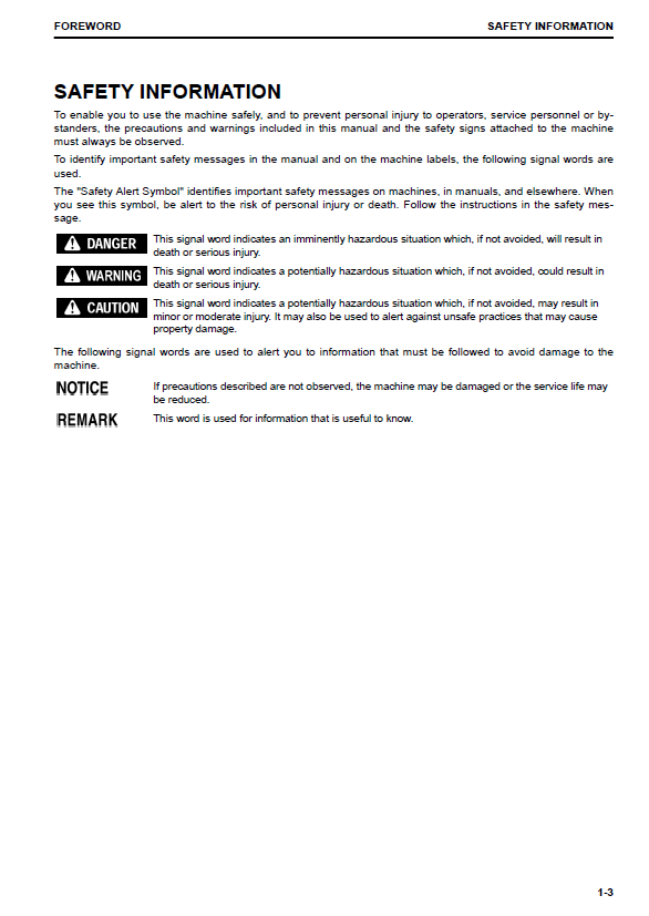 Komatsu D85EX-18 / D85PX-18 Crawler Dozer Safety, Operation & Service Manual