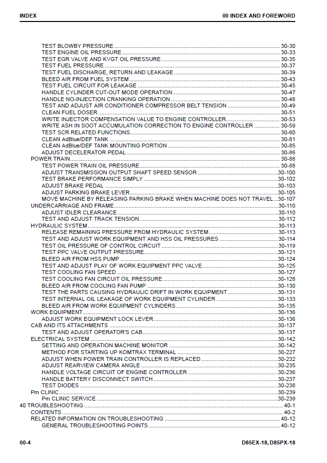 Komatsu D85EX-18 D85PX-18 Repair Manual SEN06517-02 PDF