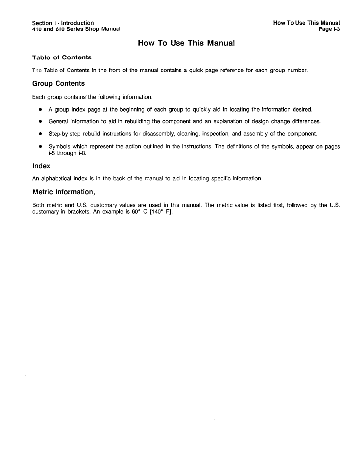 Komatsu Dresser 410/610 Diesel Engine Maintenance Manual CEBD610SH0 PDF