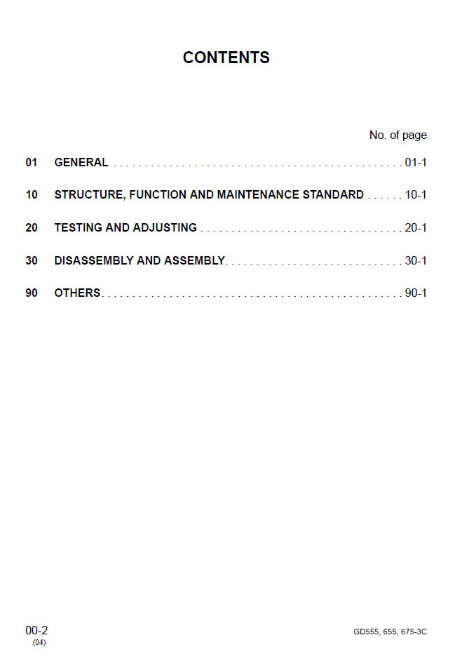 Komatsu GD555-3C Series Engine Repair Manual SEBM020911 PDF