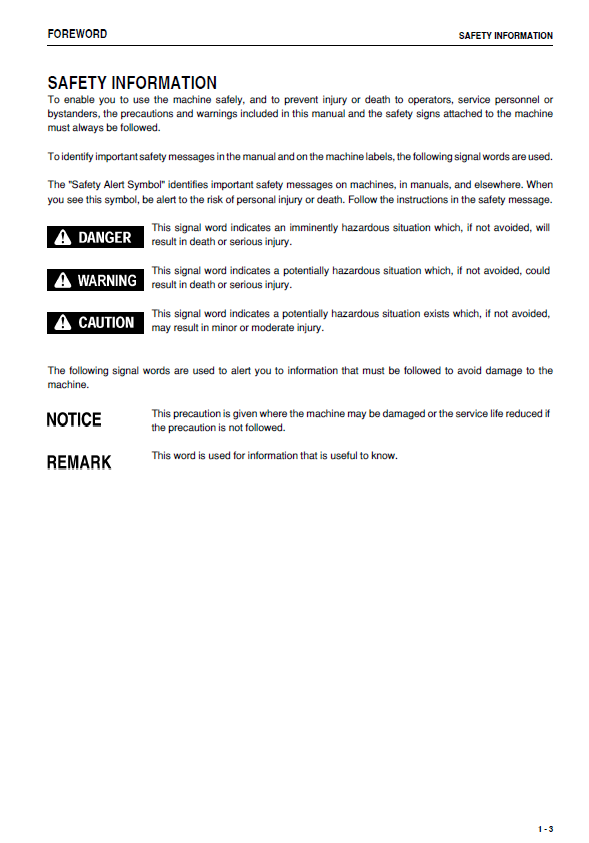 Komatsu GD555-5 Motor Grader Operator Manual Download