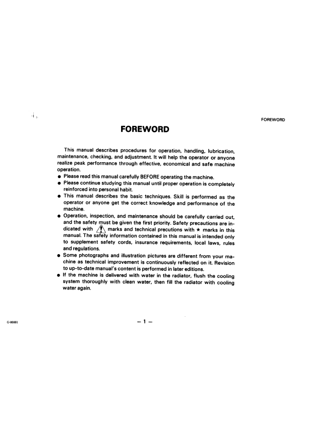 Komatsu GD825A-1 O&M Manual SEAM02350100 PDF